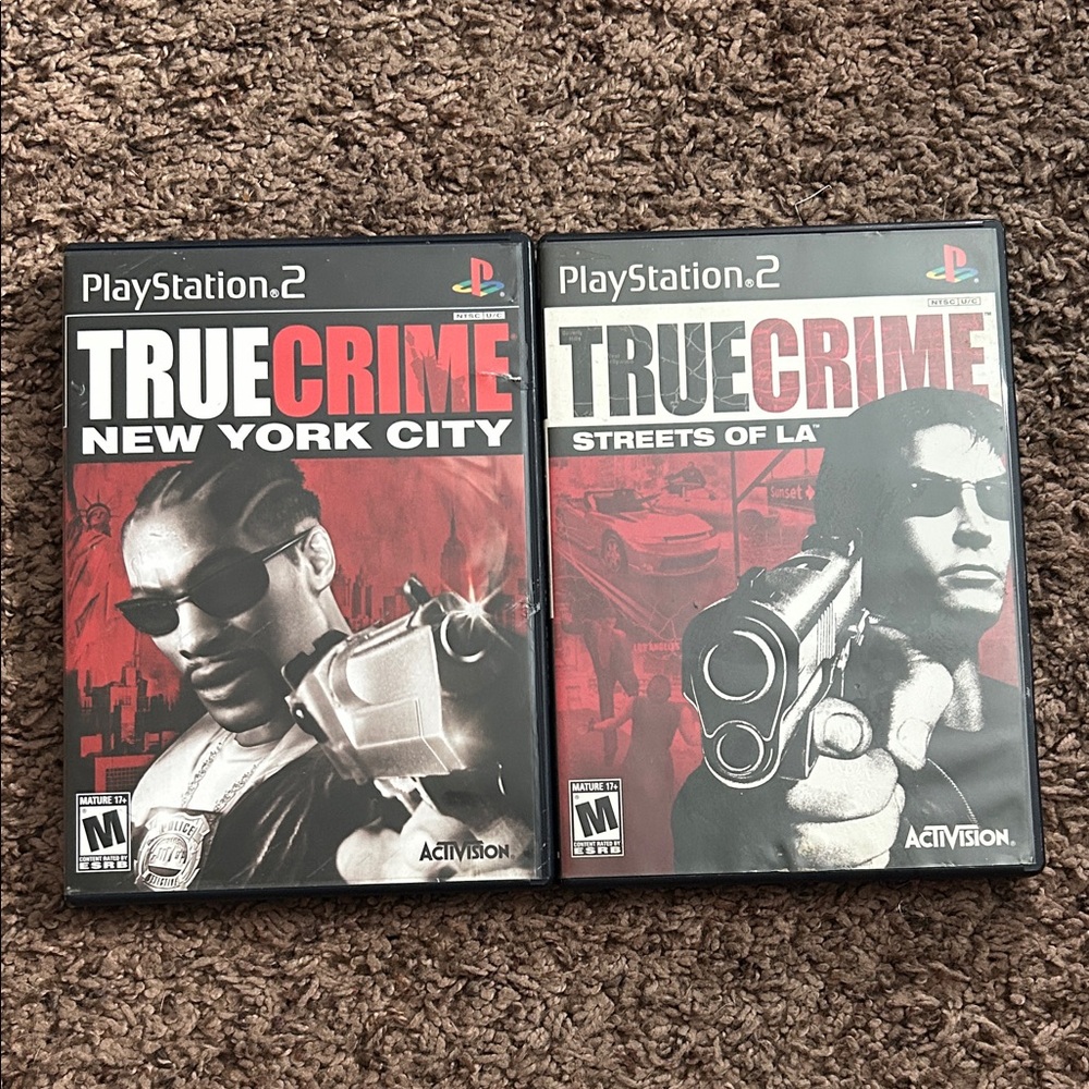Ps2 True Crime Streets of New York & True Crime of LA Rated M Activision Games